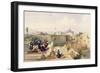Mosque of Omar Showing the Site of Temple, from Volume I of 'The Holy Land' engraved by Louis Haghe-David Roberts-Framed Giclee Print