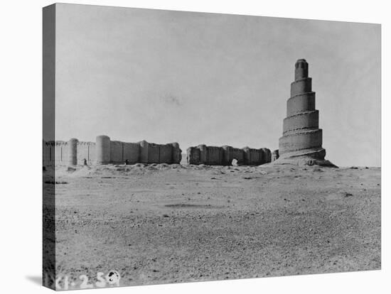 Mosque of Samarra, Exterior, Mesopotamia-null-Stretched Canvas