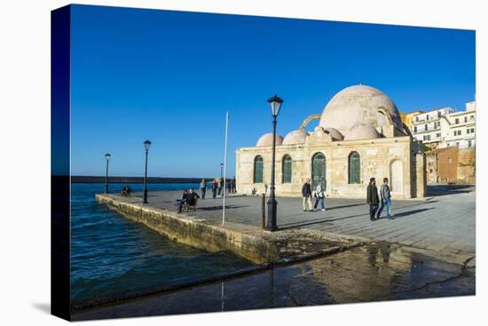 Mosque of the Janissaries, in the Venetian Port of Chania, Crete, Greek Islands, Greece, Europe-Michael Runkel-Stretched Canvas