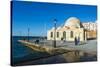 Mosque of the Janissaries, in the Venetian Port of Chania, Crete, Greek Islands, Greece, Europe-Michael Runkel-Stretched Canvas