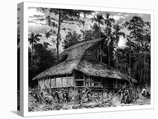 Mosque on Ternate, Indonesia, 19th Century-Mesples-Stretched Canvas