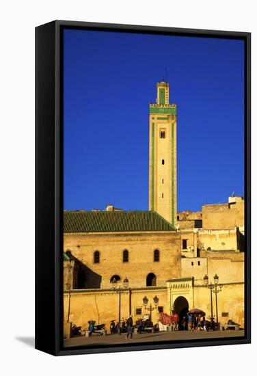 Mosque R'Cif, R'Cif Square (Place Er-Rsif), Fez, Morocco, North Africa, Africa-Neil-Framed Stretched Canvas