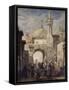 Mosquée d'al-Azhar au Caire-Adrien Dauzats-Framed Stretched Canvas