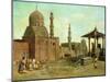 Mosques and Minarets (Oil on Canvas)-Adrien Dauzats-Mounted Giclee Print