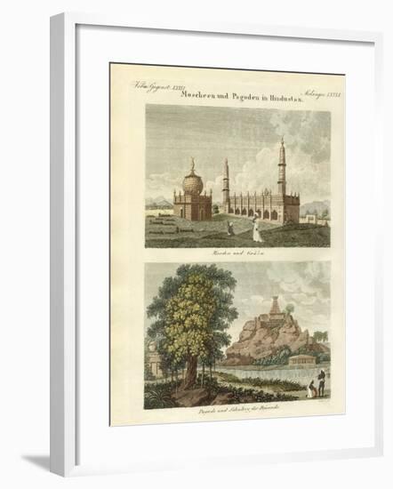Mosques and Pagodas in Hindustan-null-Framed Giclee Print
