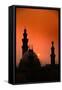 Mosques and Sunset in Cairo, Egypt-Glen Allison-Framed Stretched Canvas