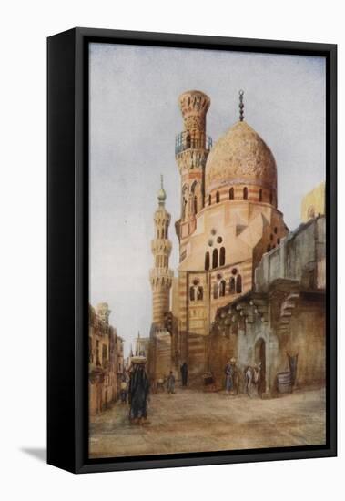 Mosques in the Sharia Bab-El-Wazir, Cairo-Walter Spencer-Stanhope Tyrwhitt-Framed Stretched Canvas