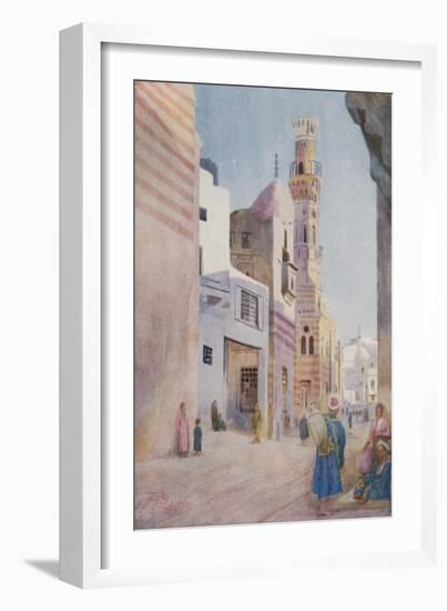 Mosques in the Sharia Bab-El-Wazir, Cairo-Walter Spencer-Stanhope Tyrwhitt-Framed Giclee Print