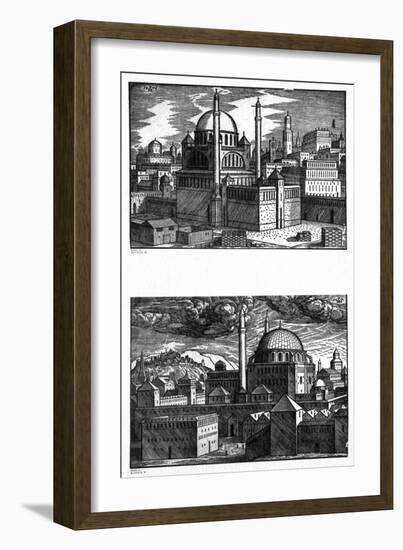 Mosques of Constantinople, 1570-Melchior Lorck-Framed Giclee Print