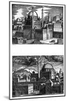 Mosques of Constantinople, 1570-Melchior Lorck-Mounted Giclee Print