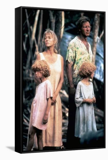 MOSQUITO COAST, 1986 directed by PETER WEIR Helen Mirren and Harrison Ford (photo)-null-Framed Stretched Canvas