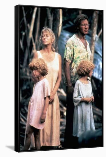 MOSQUITO COAST, 1986 directed by PETER WEIR Helen Mirren and Harrison Ford (photo)-null-Framed Stretched Canvas
