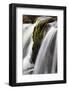 Moss and Water at Redmire Force Near Swinithwaite in Wensleydale-Mark Sunderland-Framed Photographic Print