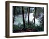 Moss-Covered Trees Frame a Bend in the Boulder River in Snohomish, Washington, USA-William Sutton-Framed Photographic Print