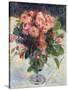 Moss-Roses, c.1890-Pierre-Auguste Renoir-Stretched Canvas
