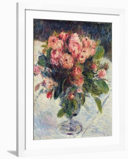 Moss-Roses, c.1890-Pierre-Auguste Renoir-Framed Giclee Print