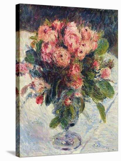 Moss-Roses, c.1890-Pierre-Auguste Renoir-Stretched Canvas