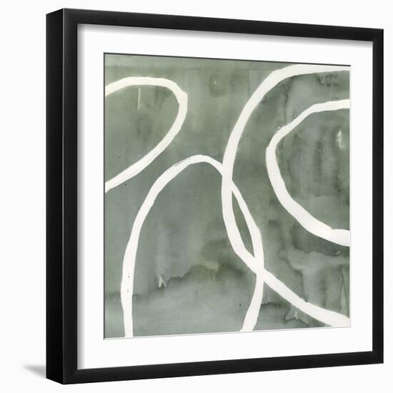 Moss Swirl I-Annie Warren-Framed Art Print