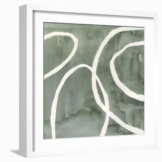 Moss Swirl I-Annie Warren-Framed Art Print
