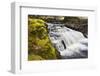 Mossy Rock and Waterfall on Grisedale Beck Near Garsdale Head-Mark-Framed Photographic Print