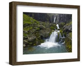 Mossy Waterfall Along the Strandar River-Hans Strand-Framed Photographic Print