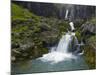 Mossy Waterfall Along the Strandar River-Hans Strand-Mounted Photographic Print