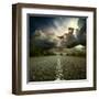 Most Asphalt Road. Shallow Depth Of Field-Krivosheev Vitaly-Framed Art Print