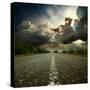 Most Asphalt Road. Shallow Depth Of Field-Krivosheev Vitaly-Stretched Canvas