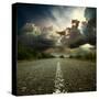 Most Asphalt Road. Shallow Depth Of Field-Krivosheev Vitaly-Stretched Canvas