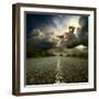 Most Asphalt Road. Shallow Depth Of Field-Krivosheev Vitaly-Framed Art Print