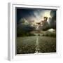 Most Asphalt Road. Shallow Depth Of Field-Krivosheev Vitaly-Framed Art Print