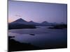 Most Beautiful Lake Mutanda of Great Lakes Region with Volcanoes of Virunga Chain Behind, Uganda-Nigel Pavitt-Mounted Photographic Print