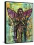 Most Perfect Angel, Angels, Statues, Dripping, Pop Art, Watercolor, Religious, Spirituality-Russo Dean-Framed Stretched Canvas