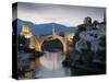 Mostar and Old Bridge over the Neretva River, Bosnia and Herzegovina-Gavin Hellier-Stretched Canvas