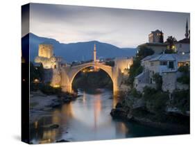 Mostar and Old Bridge over the Neretva River, Bosnia and Herzegovina-Gavin Hellier-Stretched Canvas