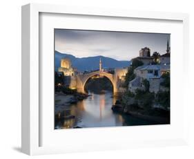 Mostar and Old Bridge over the Neretva River, Bosnia and Herzegovina-Gavin Hellier-Framed Photographic Print