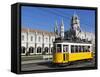 Mosteiro Dos Jeronimos, UNESCO World Heritage Site, and Tram (Electricos), Belem, Lisbon, Portugal-Stuart Black-Framed Stretched Canvas