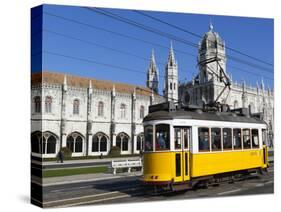 Mosteiro Dos Jeronimos, UNESCO World Heritage Site, and Tram (Electricos), Belem, Lisbon, Portugal-Stuart Black-Stretched Canvas