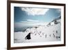 Mostly Local Tourists Playing in the Snow on Top of Jade Dragon Snow Mountain Near Lijiang-Andreas Brandl-Framed Photographic Print