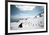 Mostly Local Tourists Playing in the Snow on Top of Jade Dragon Snow Mountain Near Lijiang-Andreas Brandl-Framed Photographic Print