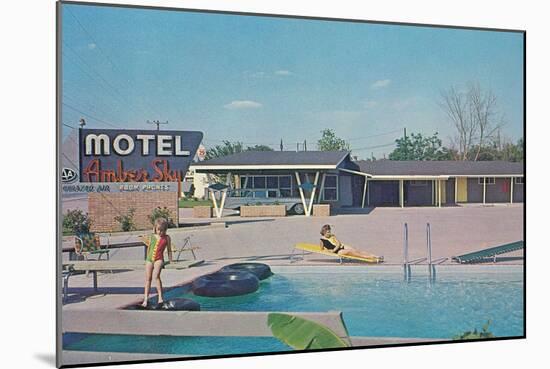 Motel Amber Sky-null-Mounted Art Print