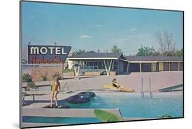 Motel Amber Sky-null-Mounted Art Print