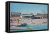 Motel Amber Sky-null-Framed Stretched Canvas