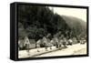 Motel Cabins in Mountains-null-Framed Stretched Canvas