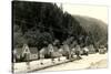 Motel Cabins in Mountains-null-Stretched Canvas