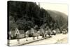 Motel Cabins in Mountains-null-Stretched Canvas