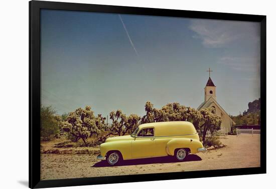 Motel Cafe Sign-Salvatore Elia-Framed Photographic Print