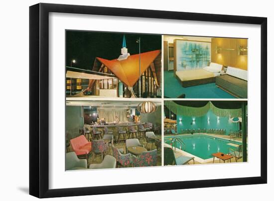 Motel Interiors-null-Framed Art Print
