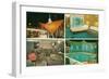 Motel Interiors-null-Framed Art Print