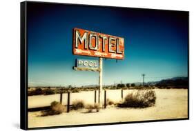 Motel Roadside Sign-Jody Miller-Framed Stretched Canvas